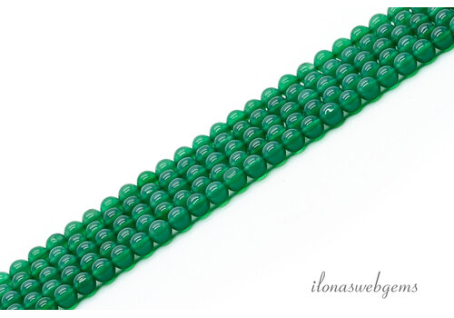 Groene Onyx kralen rond ca. 3mm