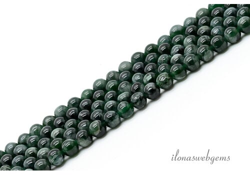 Jadeïet kralen mini's rond ca. 3mm