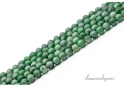 Jadeïet kralen mini's rond ca. 3mm