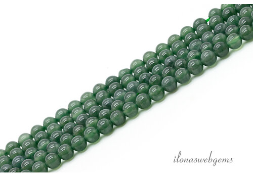 Jadeïet kralen mini's rond ca. 3mm