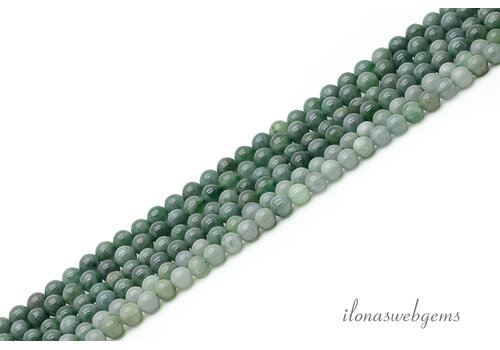 Mini jadeite beads, round, approx. 3mm