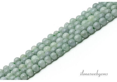 Mini jadeite beads, round, approx. 3mm
