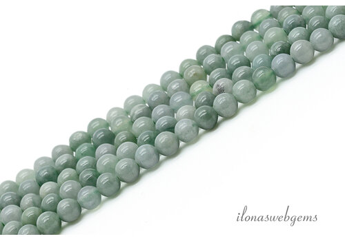 Mini jadeite beads, round, approx. 3mm