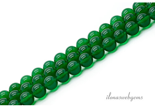 Grüne Onyxperlen, rund, ca. 10 mm