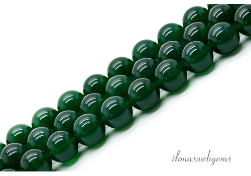 Green Onyx beads round approx. 14mm
