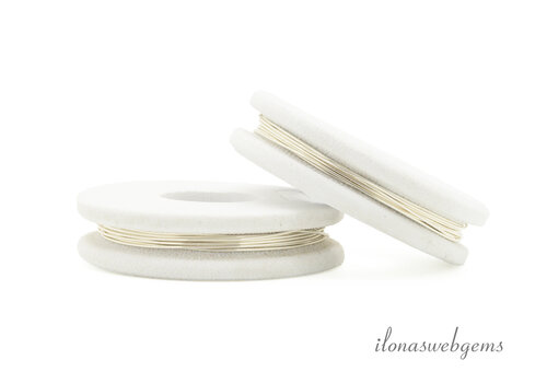 1 meter Premium Silver plated draad 0.5mm