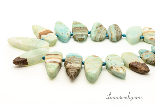 Peruvian Opal blue approx. 18x42x9mm