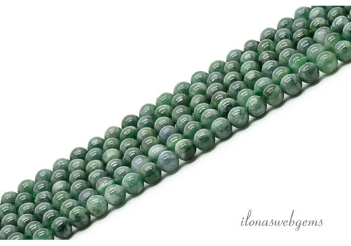 Jadeïet kralen mini's rond ca. 3mm