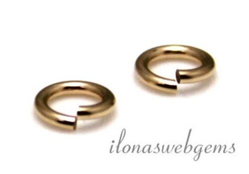 14/20 Gold filled lock-in oogje ca. 6x0.65mm
