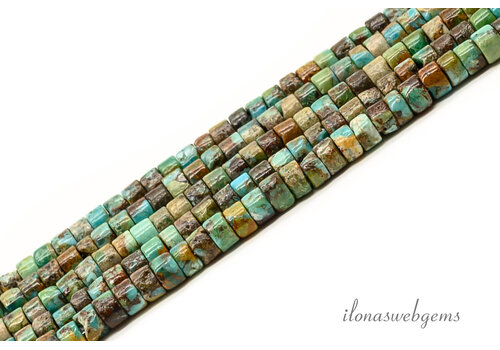 Turkoois Turquoise kralen ca. 4x2mm