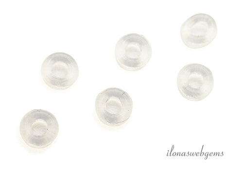 100 stuks Silicone kussentjes transparant 3.5mm