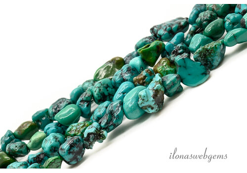 Turkoois Turquoise free shape kralen ca. 6x4mm