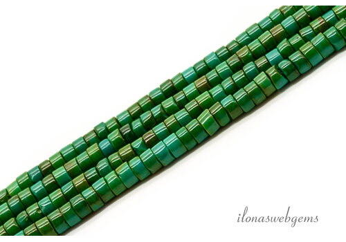 Groene Howliet buiskralen ca. 3.5x2mm