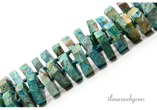 Agate beads Blue green approx. 20 to 25mm