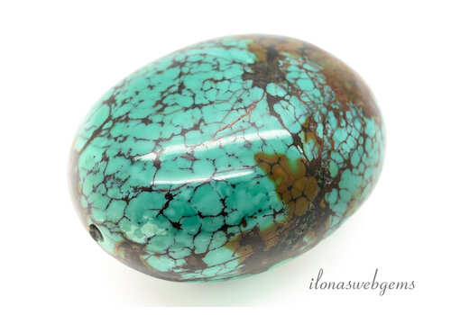 Turquoise Turquiose free shape bead approx. 38x32x23mm