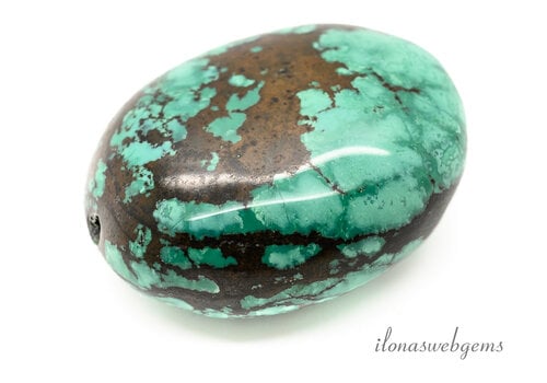 Turkoois Turquiose kraal ca. 40x33x23mm
