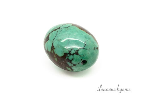 Turkoois Turquiose kraal ca. 24x20x16mm