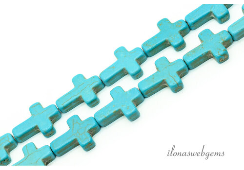 Howliet kruisjes ca. 16x12x4mm