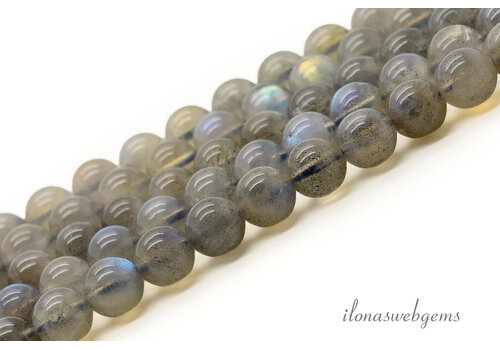 Labradorite beads with insertion set around approx. 4mm