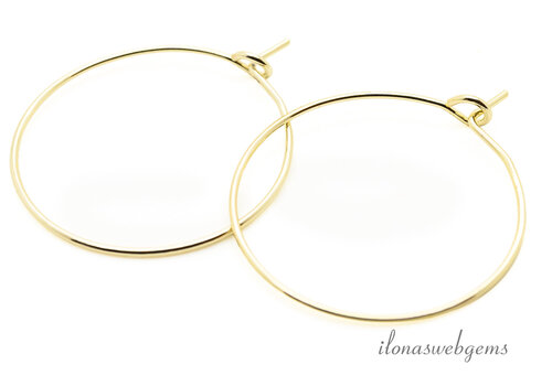 1 paar Premium gold plated creolen ca. 25mm