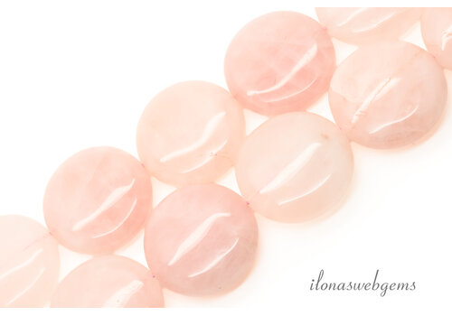 Rose quartz beads round approx. 30mm