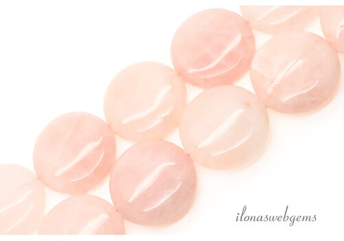 Rozenkwarts kralen rond ca. 30mm