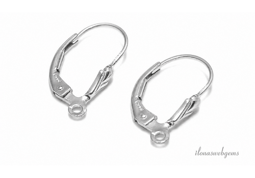 1 pair of Sterling silver earring hooks approx. 16x9mm