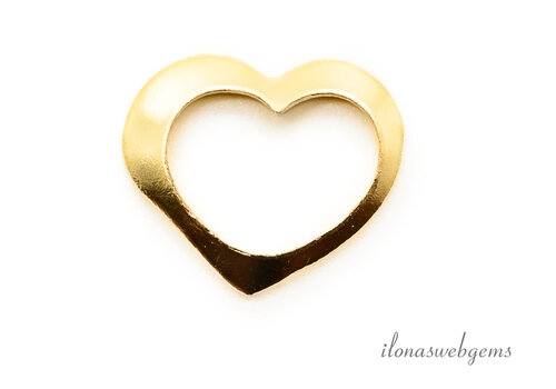 14/20 Gold gefülltes, gewelltes Herz, ca. 7 x 8 mm