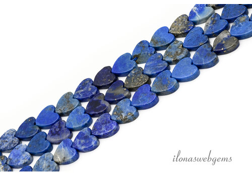 Lapis lazuli hartjes kralen facet ca. 8mm