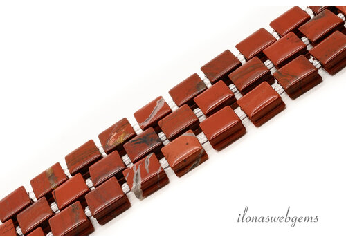 Red Jasper square approx. 10x5.5mm