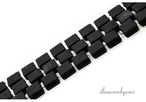 Obsidian square matt approx. 10x5.5mm