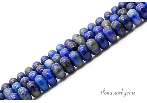 Lapis Lazuli kralen rondel ca. 4x2mm