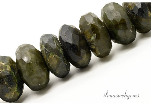 Labradorite beads facet roundel app. 27x16mm