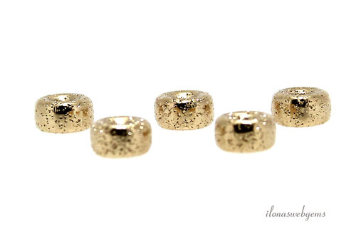 14/20 Gold filled rondel spikkel ca. 4x2mm
