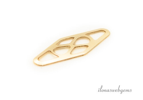 Gold filled hangertje 11x4x0.4mm
