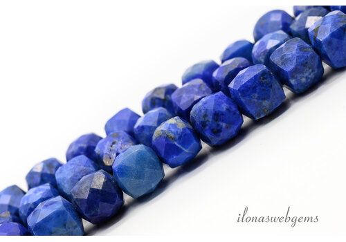 Facettierter Lapislazuli-Würfel, ca. 6 x 6 mm, AA-Qualität