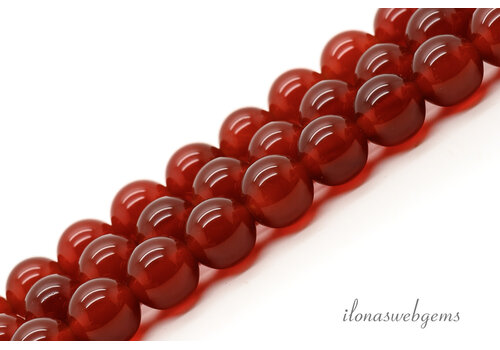 Carneool - Kornalijn kralen rond ca. 8mm