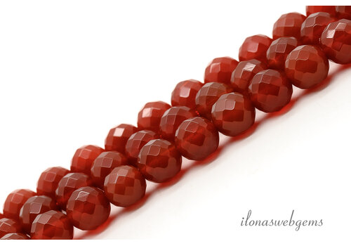 Karneol - Karneol facettierte Perlen um 8mm