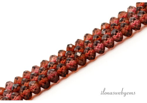 Facettierter runder Champagner-Granat, ca. 4 x 3 mm, AA-Qualität