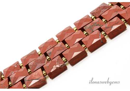 Red Creek Jaspis vierkant ca. 10x5mm