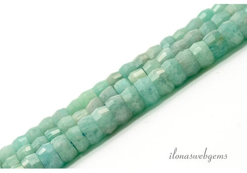 Amazonite beads facet roundel approx. 4x2mm