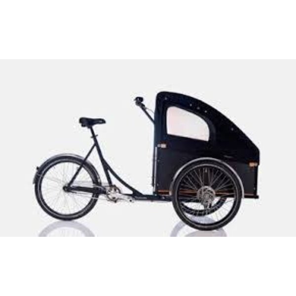 CHRISTIANIA Christiania Classic Sloped box - 7 speed coaster brake, sloped box, Bugatti Hood, front door, rear wheel lock, bench and three poitn seat belt.