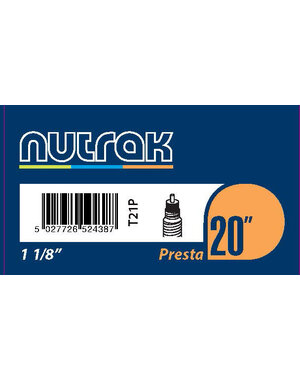 Nutrak 20 x 1 1/8 inch Presta inner tube (28-451) (for Tern Verge X11 and other narrow 20" tyres)