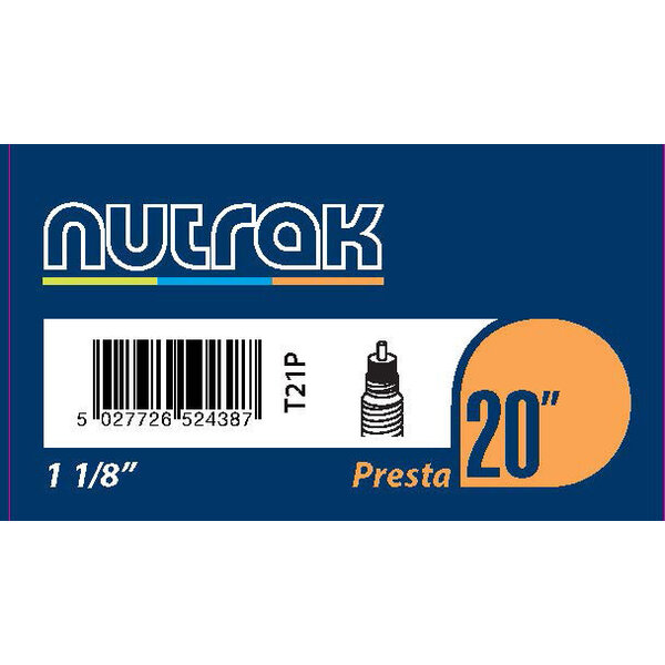 Nutrak 20 x 1 1/8 inch Presta inner tube (28-451) (for Tern Verge X11 and other narrow 20" tyres)