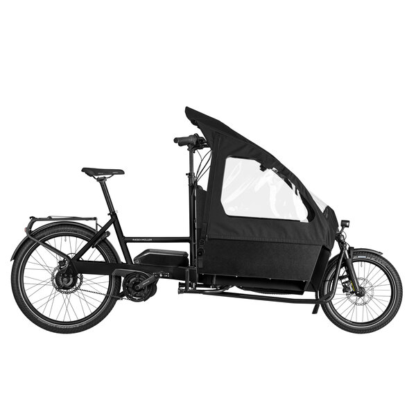 Riese & Muller Riese & Müller Transporter2 65 Silent – Black, Universal Frame (545 Wh, Box + Double Child Seat, RX Chip)