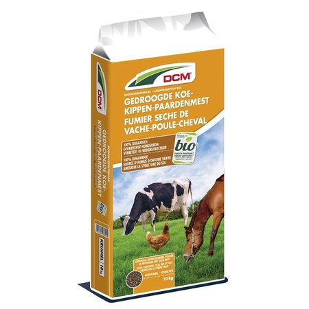 DCM Gedroogde Koe-Kippen-Paardenmest 10kg