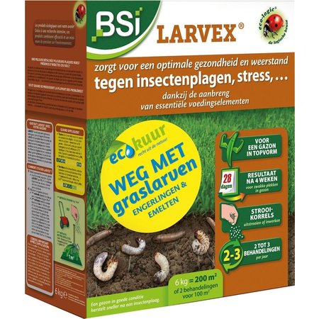 BSI Larvex tegen engerlingen en emelten, 200m2 6KG