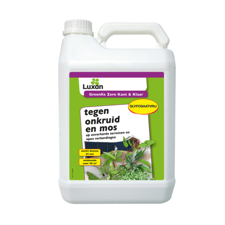 Luxan Greenfix Zero Kant & Klaar 5 ltr tegen onkruiden en mos op onverharde terreinen en open verhardingen