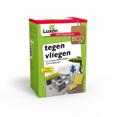 Luxan ECO-Vliegenlokstof tegen vliegen o.a. huisvliegen,  kamervliegen, vleesvliegen, etc.