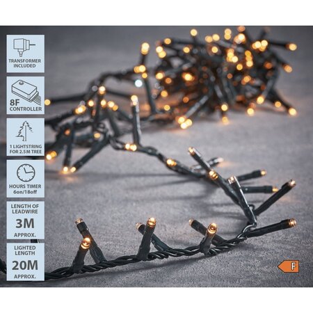 Kerstboomverlichting met 550 LED Lampjes – L1100 cm – Warm Wit